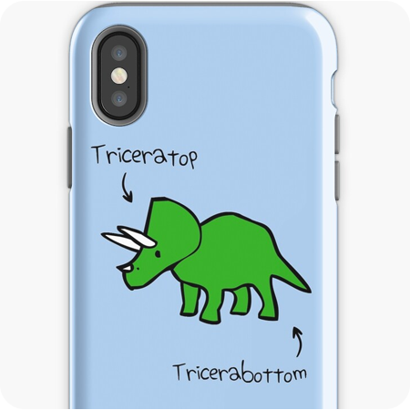 Phone Case with design of Triceratops Tricerabottom